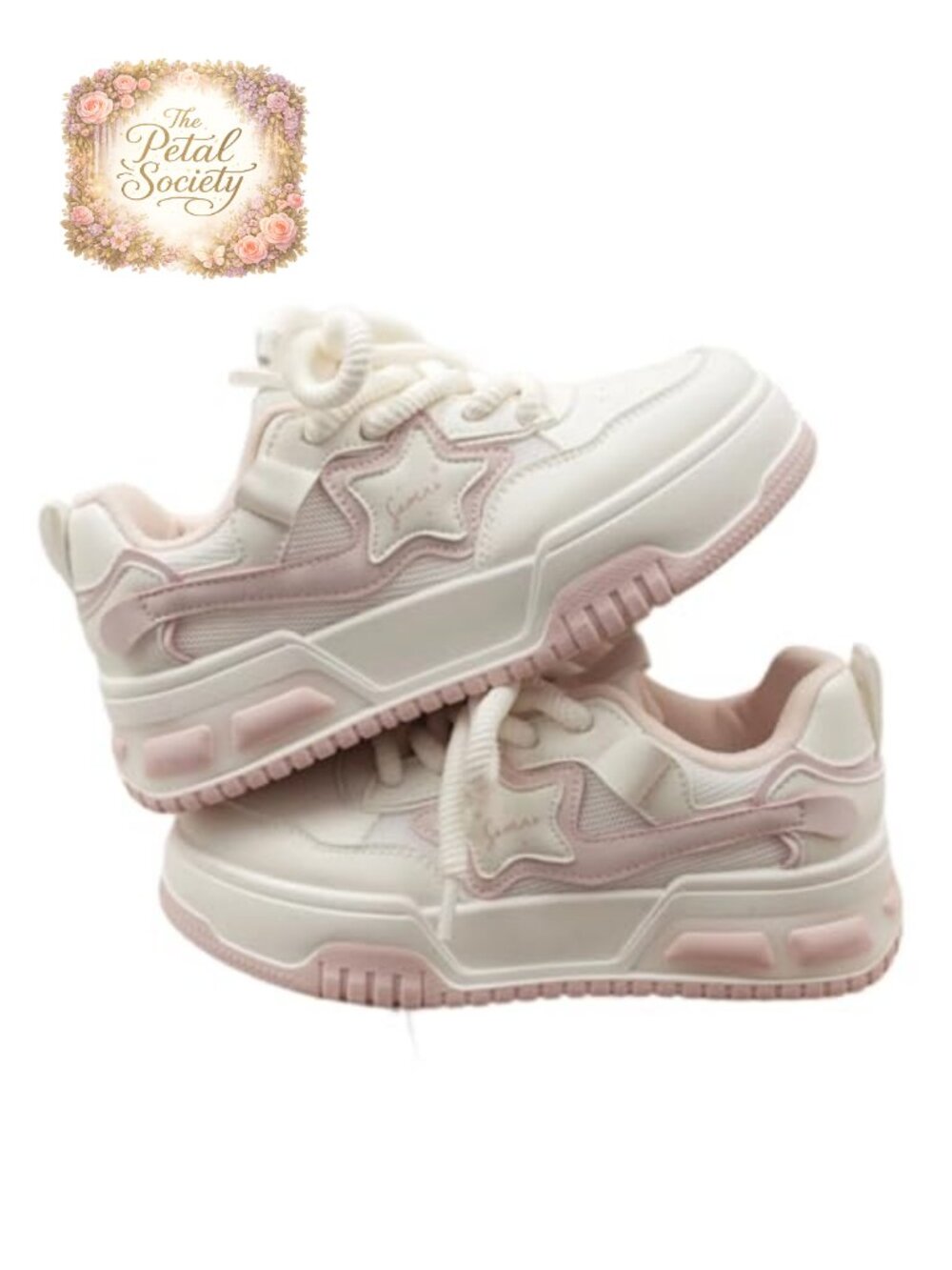 Women's Platform Sneakers Chunky Y2K Walking Shoes Lace-Up